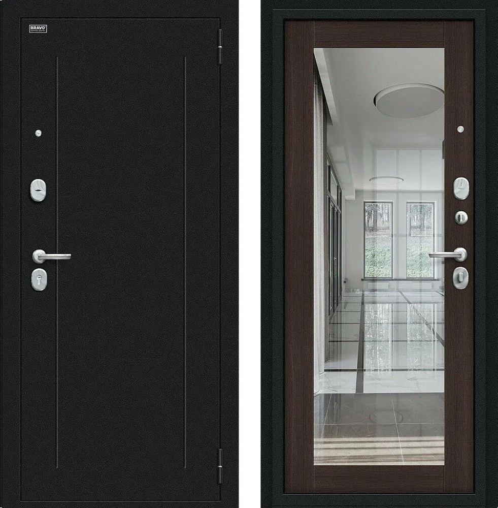Фото Дверь Браво Флэш Букле черное/Wenge Veralinga DIS006717